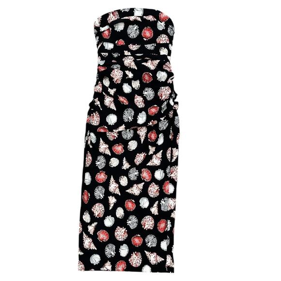 NWT Anthropologie Soleil Seashell Strapless Ruched Dress - Picture 2 of 8